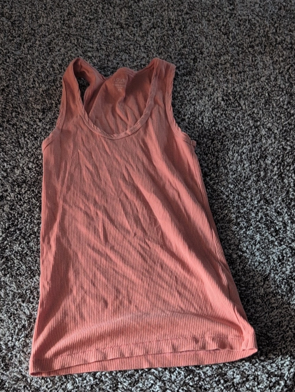 GAP Ribbed Scoop Neck Tank - Coral